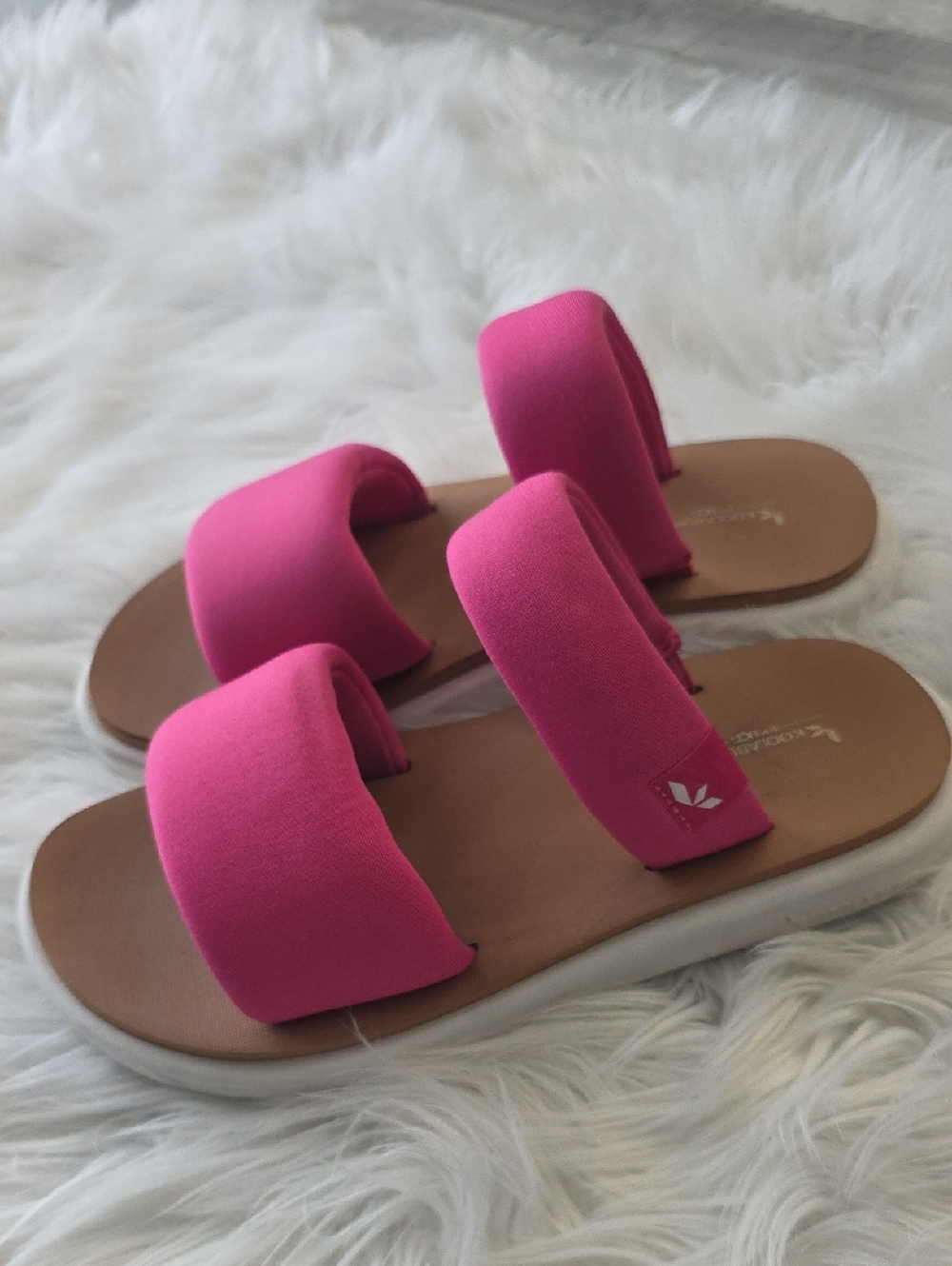 Koolaburra By Ugg Women's Hot Pink Double-Strap Slide Sandals
